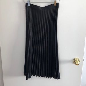 ✨last chance✨ Zara Pleated Silk Skirt, Black